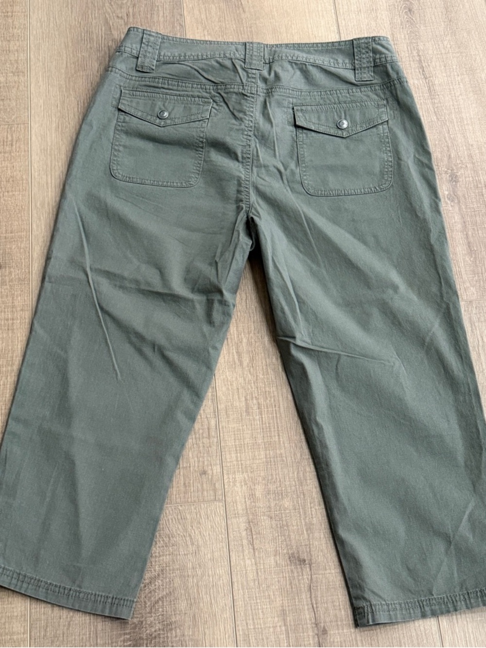 Tribal Women Olive Green Capris Pants Size 10 Cotton Zip Style 867430-253 NEW - Picture 3 of 12